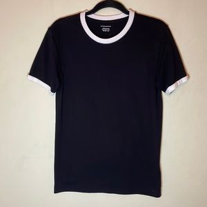 Black T shirt with White Trim